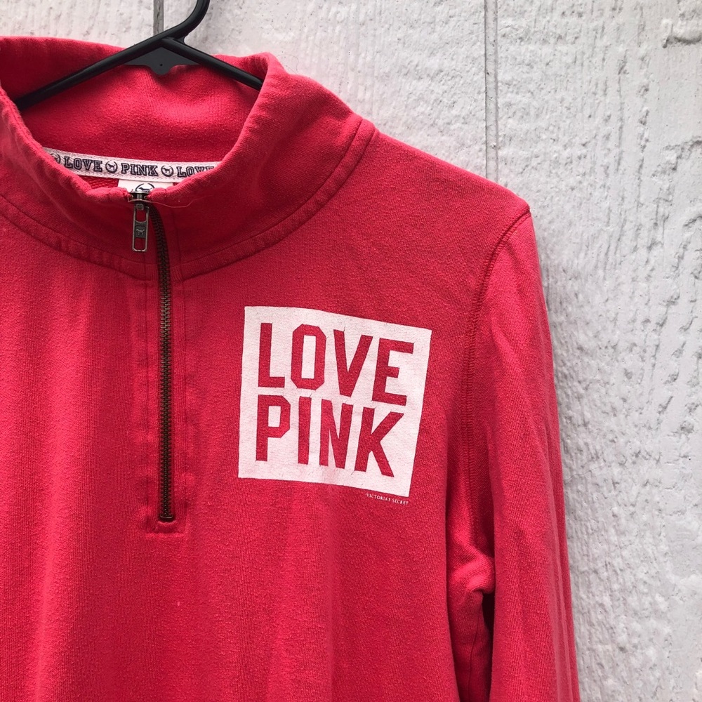 PINK half zip sweatshirt